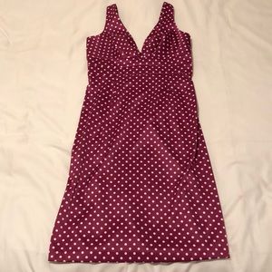 NWT Donna Ricco Pink/White Polka Sleeveless Dress